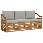 vidaXL Ensembles de canapés 3 pc Gris Naturel et Clair
