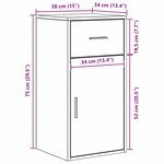 vidaXL Cabinet de rangement en chêne Chêne fait main Bois d'ingénierie