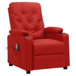 vidaXL Fauteuil de massage Rouge bordeaux Similicuir