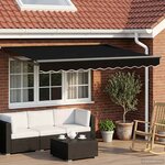 vidaXL Auvent rétractable électrique Noir 3 x 2 5 m