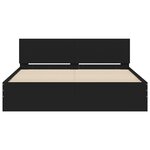 vidaXL Cadre de lit sans matelas noir 150x200 cm
