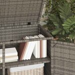 vidaXL Armoire de rangement jardin gris 110x55x60 5 cm résine tressée