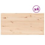 vidaXL Dessus de table 4 Pièces 90x45x1 7cm rectangulaire bois pin massif