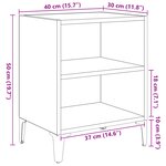 vidaXL cabinet de chevet Bois Vieilli 40x30x50 cm Bois d'ingénierie