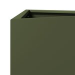 vidaXL Jardinière vert olive triangulaire 50x43x75 cm acier