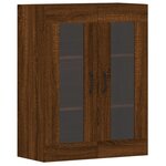 vidaXL Armoires murales 2 Pièces chêne marron bois d'ingénierie