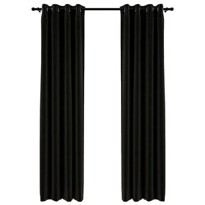 vidaXL Rideaux occultants Aspect de lin 2 Pièces Anthracite 140x225 cm