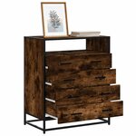 vidaXL Commode chêne fumé 70x41x83 5 cm bois d'ingénierie
