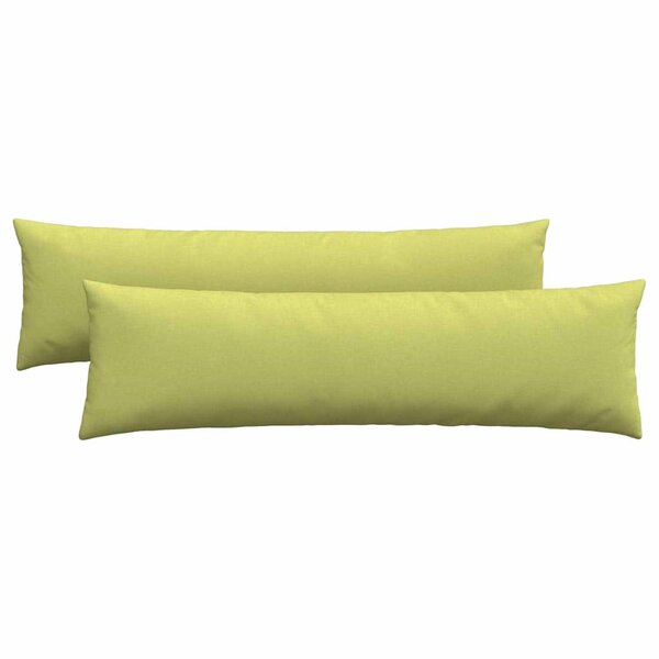 vidaXL Coussins de canapé 2 Pièces Vert clair 145 x 40 cm tissu