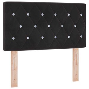 vidaXL Tête de Lit en Velours Argyle Noir 80 cm Velours