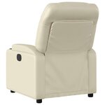 vidaXL Fauteuil inclinable de massage Crème Similicuir