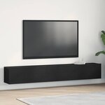 vidaXL Meuble TV 2 Pièces Noir 100 x 30 x 30 cm Bois d'ingénierie