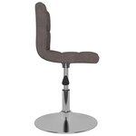 vidaXL Chaises pivotantes à manger lot de 6 taupe tissu