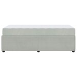 vidaXL Cadre de lit avec matelas Gris clair 100 x 200 cm tissu