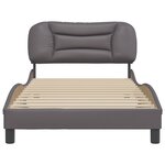 vidaXL Cadre de lit sans matelas gris 100x200 cm similicuir