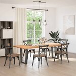 vidaXL Pieds de table à manger en forme de V  2 pièces  anthracite  70 x (72-73 3) cm  acier
