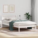 vidaXL Cadre de lit Blanc 100 x 200 cm Bois massif en pin