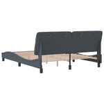 vidaXL Cadre de lit sans matelas gris foncé 160x200 cm velours