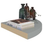 vidaXL Étagères d'angle flottantes 4 Pièces gris 35x35x3 8 cm MDF