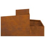 vidaXL Planteur 80x80x50 cm en acier résistant aux intempéries