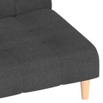 vidaXL Canapé-lit à 2 places gris foncé tissu