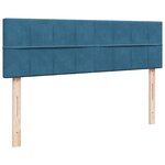 vidaXL Cadre de lit ottoman avec matelas bleu foncé 140x200 cm velours