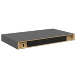 vidaXL Étagère murale flottante 2 Pièces Gris brillant 40x23x3 8 cm MDF