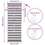 vidaXL Store zèbre blanc 80x200 cm largeur du tissu 75 9 cm polyester