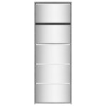 vidaXL Armoire à chaussures miroir 5 niveaux sonoma gris 63x17x169 5cm