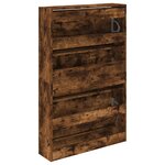 vidaXL Armoire à chaussures chêne fumé 80x21x125 5 cm bois ingénierie
