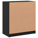 vidaXL Armoire latérale avec portes en verre noir 68x37x75 5 cm