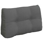 vidaXL Coussin de Dos Gris foncé 80 x 24 x 50 cm tissu