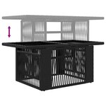 vidaXL Table de jardin relevable Noir 100 x 55 x 37 cm