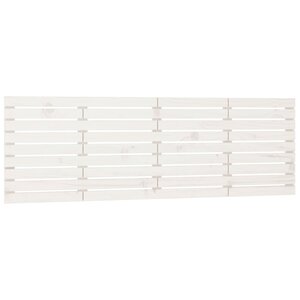 vidaXL Tête de lit murale Blanc 206x3x63 cm Bois massif de pin