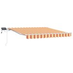 vidaXL Auvent Rétractable avec jaune et orange 300 x 250 cm tissu