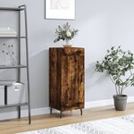 vidaXL Buffet Chêne fumé 34 5x34x90 cm Bois d'ingénierie