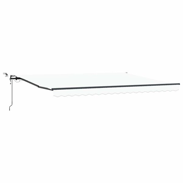 vidaXL Auvent Rétractable with Blanc 450 × 300 cm tissu