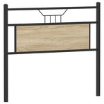vidaXL Tête de lit chêne sonoma 100 cm bois d'ingénierie et acier