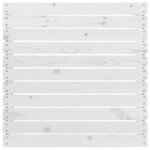 vidaXL Salon de jardin 3 Pièces avec coussins Blanc Bois de pin massif