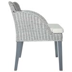 vidaXL Chaises à manger avec coussins lot de 2 gris rotin naturel