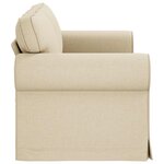 vidaXL Canapé Crème 215 x 82 x 80 cm tissu