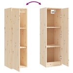 vidaXL Armoire murale 30x30x100 cm Bois de pin massif
