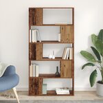 vidaXL Unité de rangement Bois ancien Bois massif 80 x 24 x 155 cm