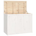 vidaXL Boîte à linge Blanc 88 5x44x66 cm Bois massif de pin