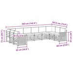 vidaXL Ensemble de canapés d'extérieur 10 pc Naturel et Anthracite