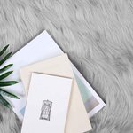 vidaXL Tapis en Peau de Mouton Synthétique Gris 200 x 280 cm Polyester