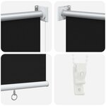 vidaXL Store roulant extérieur protection UV Noir 100 x 230 cm (L x H)