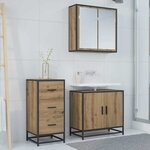 vidaXL Buffet chêne artisanal 35.5 x 35 x 76 cm Bois d'ingénierie