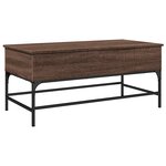 vidaXL Table basse chêne marron 100x50x45cm bois d'ingénierie et métal