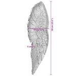 vidaXL Sculpture d'ailes Argent 17 x 5 x 59 cm Aluminium